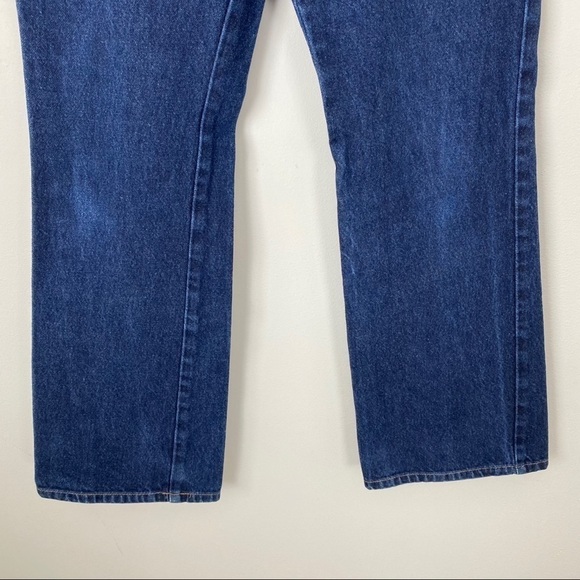 VINTAGE Y2K EXPRESS BLEUS High Waist Flare Leg Jeans Size 6 Retro Dark Wash - Picture 8 of 10